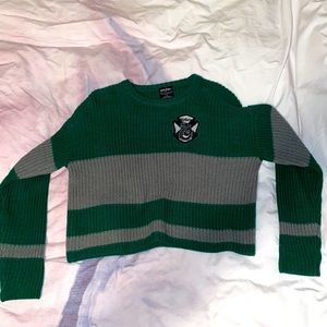 Harry Potter Slytherin cropped knit sweater